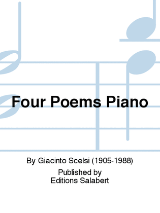 Book cover for Four Poems Piano