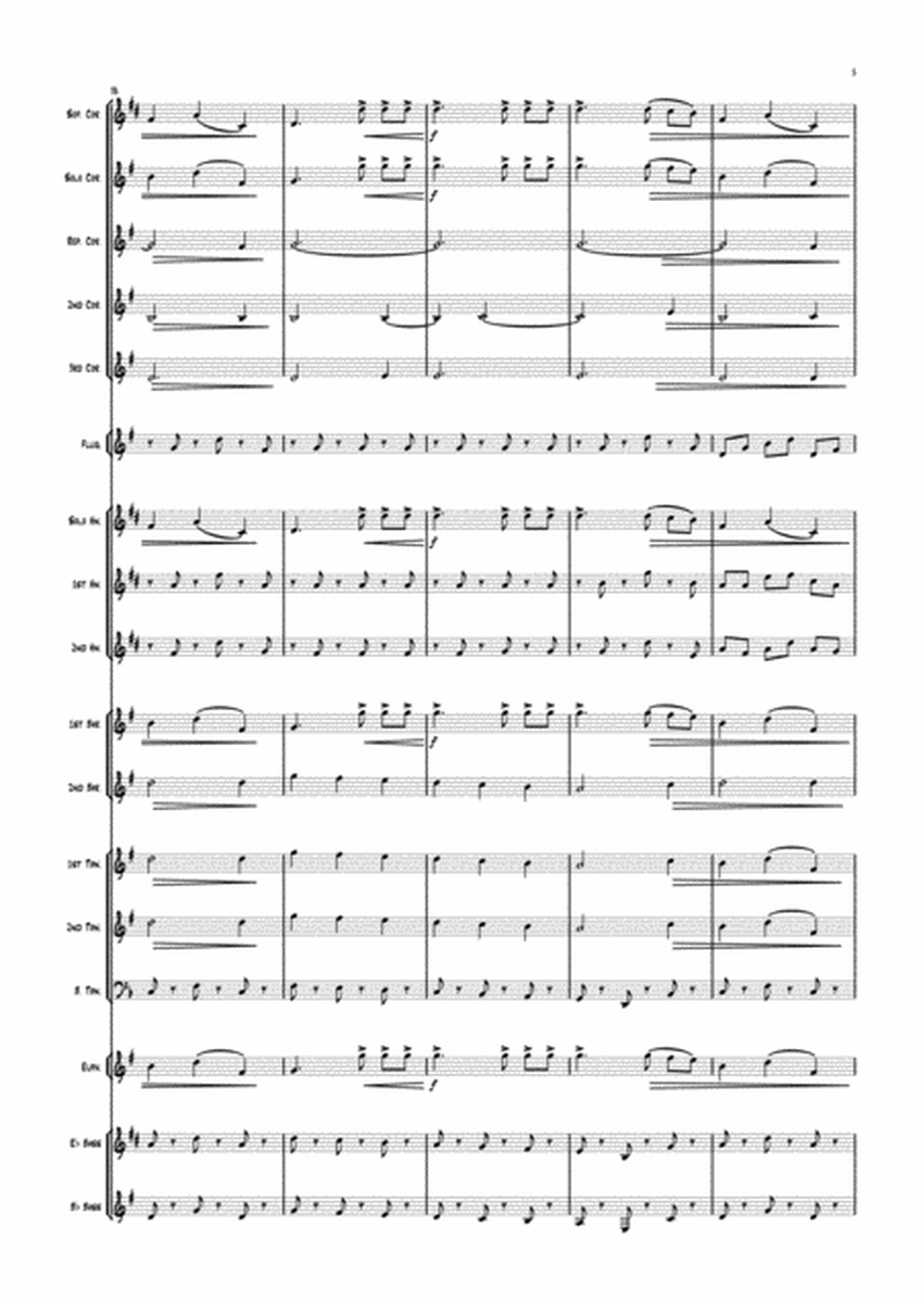 the Intermezzo from Cavalleria Rusticana . Arranged for Brass Band image number null