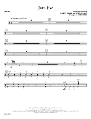 Java Jive (SATB Octavo Accompaniment Parts) - Drums