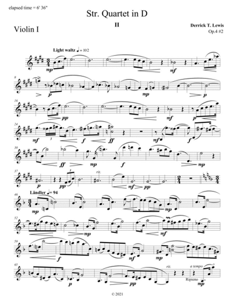 Waltz in E for String Quartet image number null