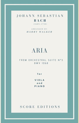 Book cover for Bach Air from Suite No.3 (for Viola and Piano)