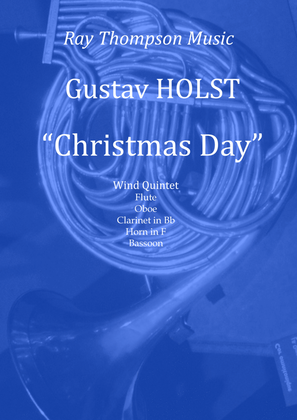Book cover for Holst: "Christmas Day" (A Choral Fantasy on Old Carols) - wind quintet