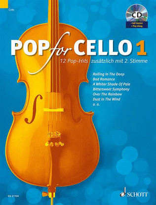 Book cover for Pop For Cello 12 Pop Hits For 1-2 Cellos Book/cd