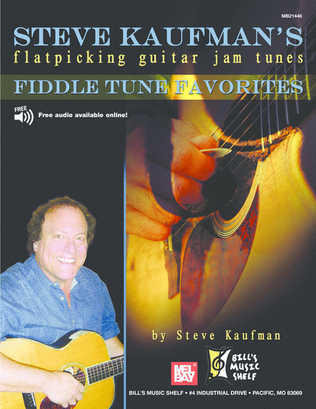Book cover for Steve Kaufman's Fiddle Tune Favorites, Flatpicking Guitar Jam Tunes