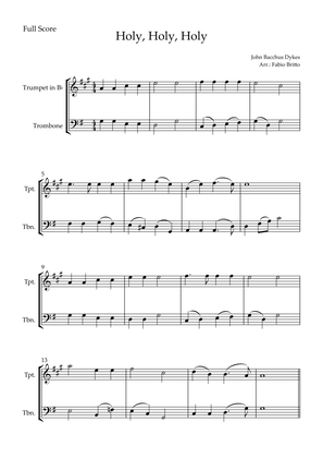 Book cover for Holy, Holy, Holy (Traditional Christian Song) for Trumpet in Bb & Trombone Duo