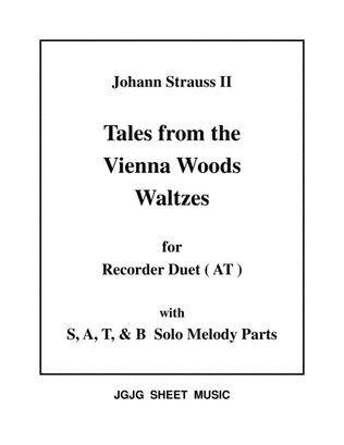 Book cover for Vienna Woods Waltzes for Recorder Duet and Solo