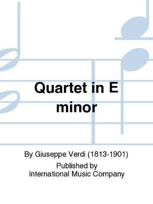 Book cover for Quartet In E Minor