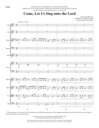 Come, Let Us Sing Unto The Lord - Full Score
