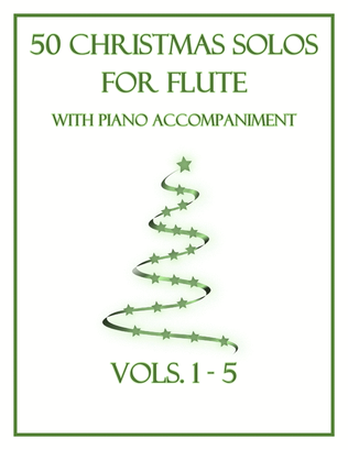 Book cover for 50 Christmas Solos for Flute with Piano Accompaniment