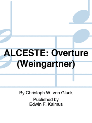 Book cover for ALCESTE: Overture (Weingartner)