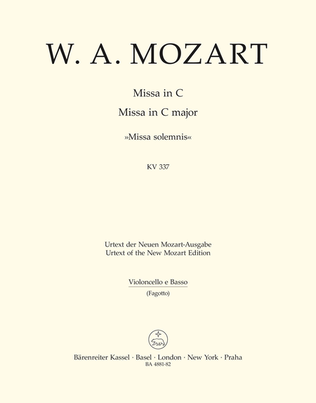 Book cover for Missa C major, KV 337 'Missa solemnis'