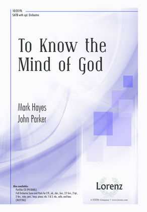 Book cover for To Know the Mind of God