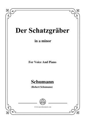 Book cover for Schumann-Der Schatzgräber,in a minor,for Voice and Piano