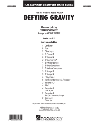 Book cover for Defying Gravity (from Wicked) - Conductor Score (Full Score)