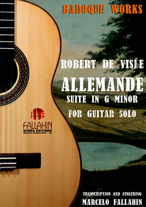Book cover for ALLEMANDE - SUITE IN G MINOR - ROBERT DE VISÉE - FOR GUITAR SOLO