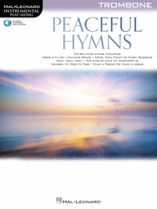 Book cover for Peaceful Hymns for Trombone