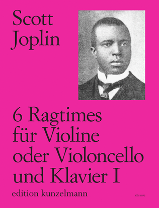 Book cover for 6 ragtimes for violin and piano, Volume 1
