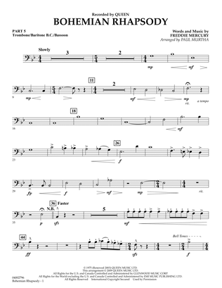 Book cover for Bohemian Rhapsody - Pt.5 - Trombone/Bar. B.C./Bsn.