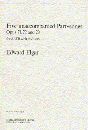 Book cover for Five Unaccompanied Part-Songs - Op. 71, 72, 73