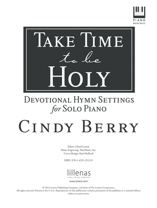 Book cover for Take Time to Be Holy