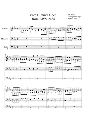Book cover for Vom Himmel hoch from Magnificat, BWV 243a (arrangement for organ)