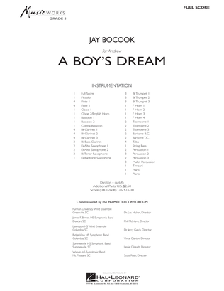 Book cover for A Boy's Dream - Full Score