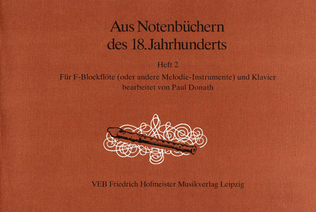 Book cover for Aus Notenbuchern des 18 Jahrhunderts, Heft 2