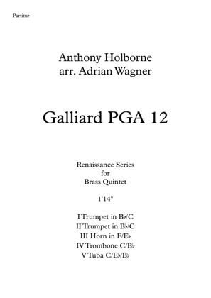 Book cover for Galliard PGA 12 (Anthony Holborne) Brass Quintet arr. Adrian Wagner