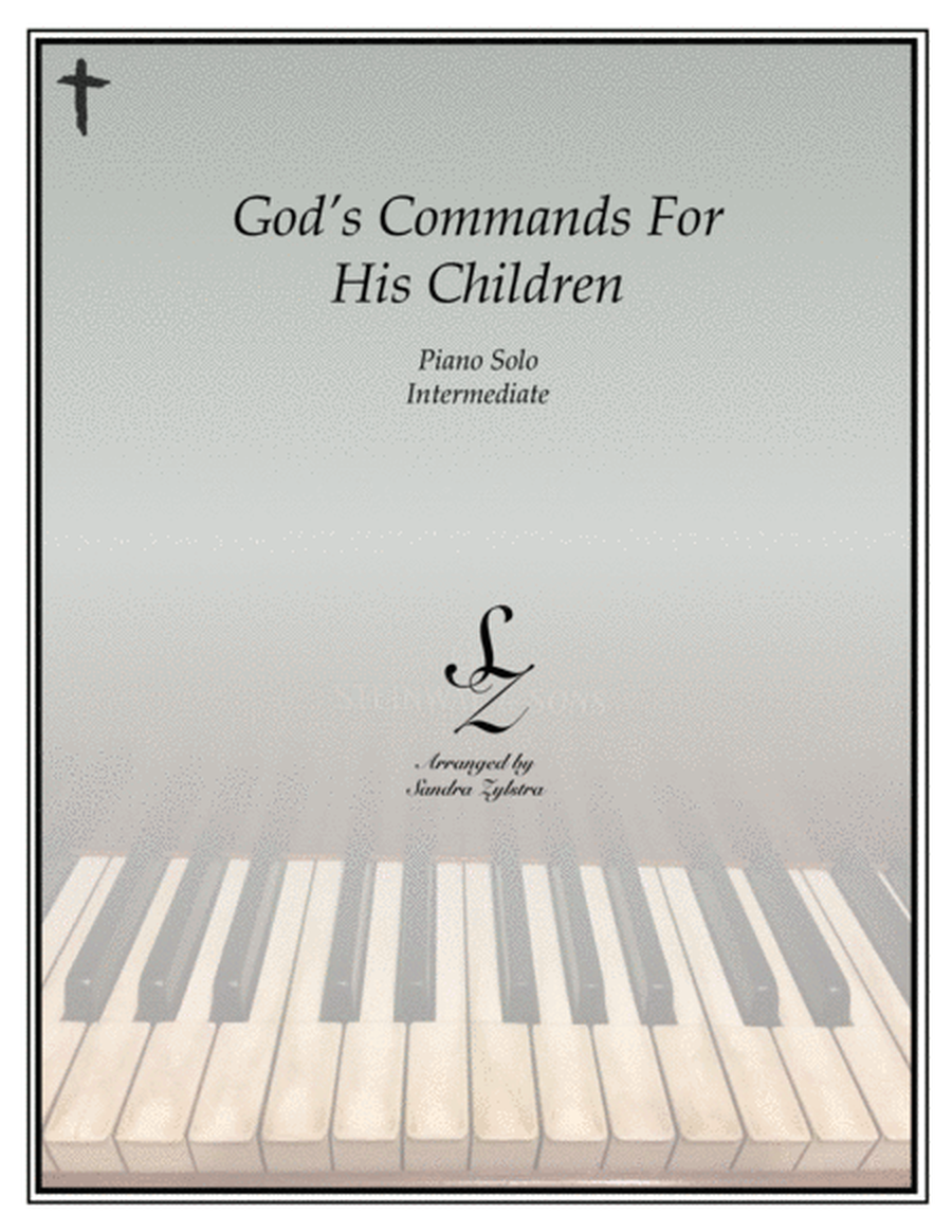 God's Commands For His Children (intermediate piano solo) image number null