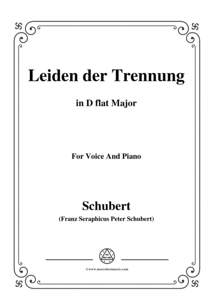 Schubert-Leiden der Trennung,in D flat Major,for Voice&Piano image number null