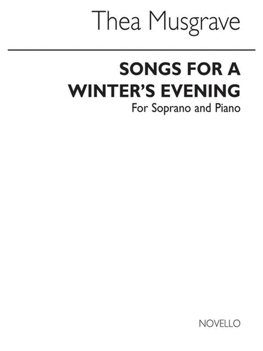 Musgrave Sngs For Winters Eve Sop/Piano(Ar