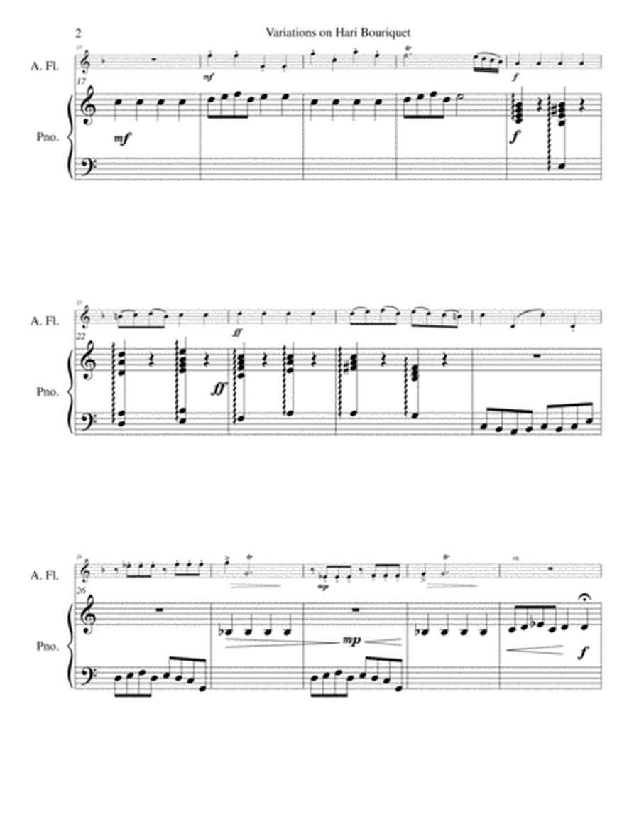 Variations on Hari Bouriquet for alto flute and piano image number null
