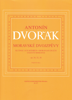 Book cover for Moravian Duets, op. 20, 32, 38