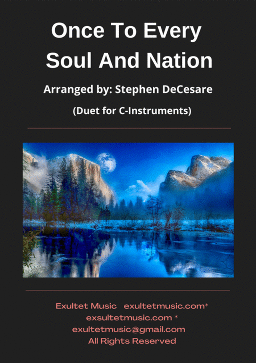 Once To Every Soul And Nation (Duet for C-Instruments)