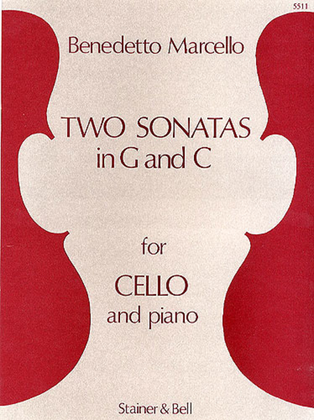 Book cover for Sonatas in G and C for Cello and Piano