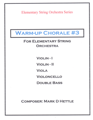 Book cover for Warm-up Chorale #3 for Elementary String Orchestra