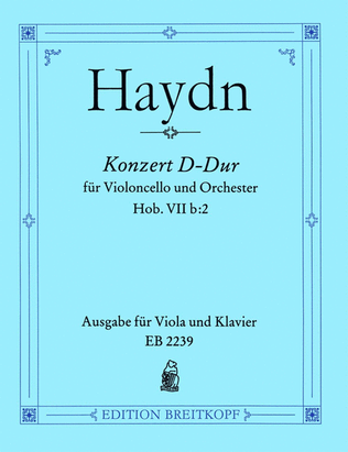 Book cover for Violoncello Concerto in D major Hob VIIb:2