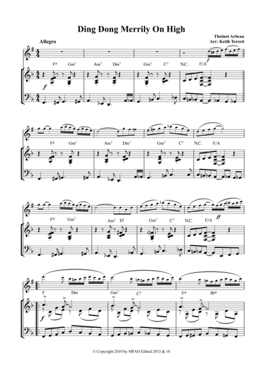 8 Jazzy Xmas Carols for Bb Tenor Saxophone & Piano image number null