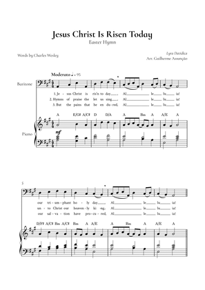 Jesus Christ is Risen Today (Baritone, Piano) - in A Major