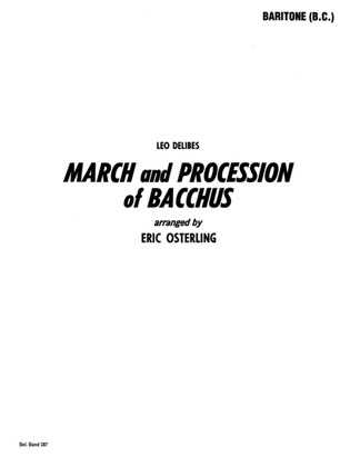 Book cover for March and Procession of Bacchus: Baritone B.C.