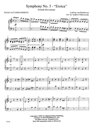 Book cover for Symphony No. 3 - Eroica (4th Movement): Piano Accompaniment