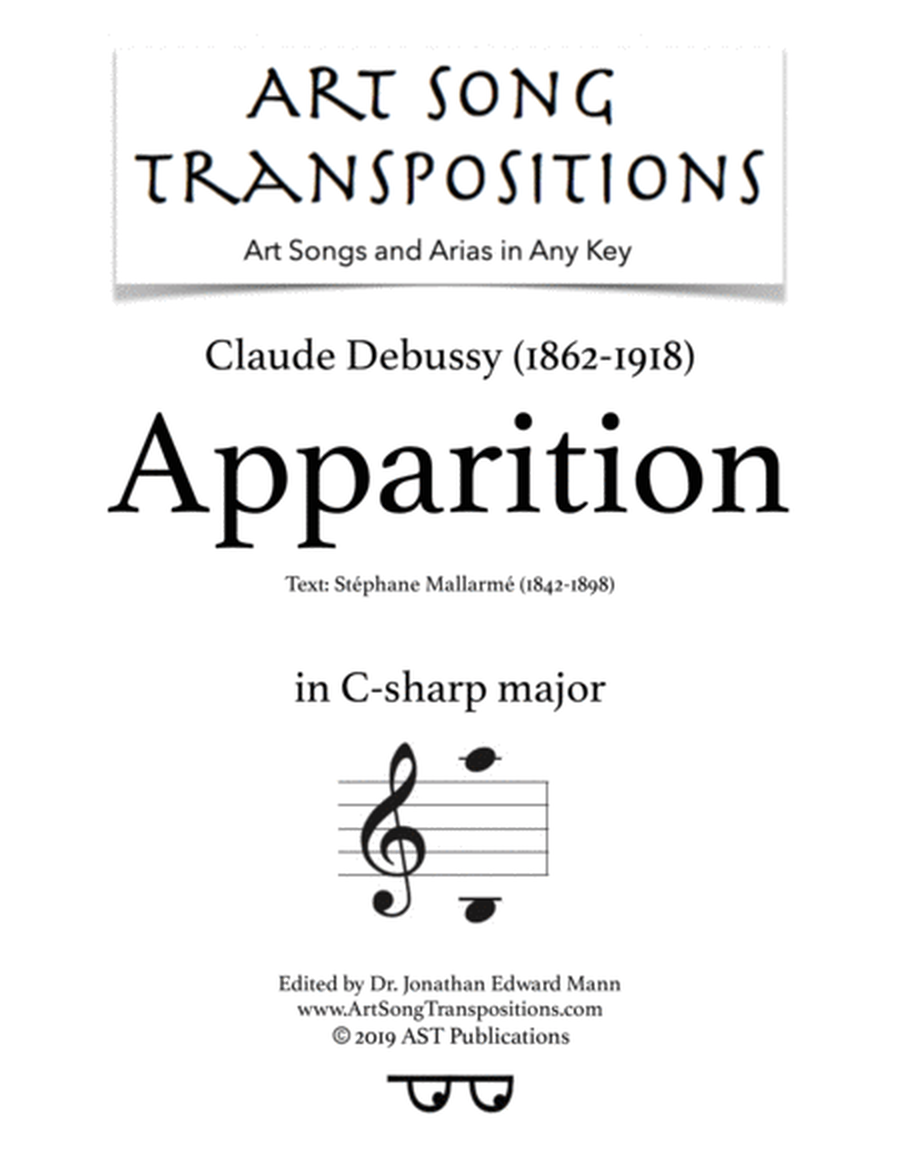 DEBUSSY: Apparition (transposed to C-sharp major)