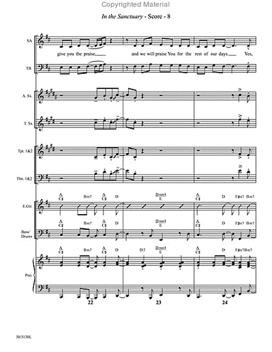 In the Sanctuary - Instrumental Ensemble Score and Parts image number null