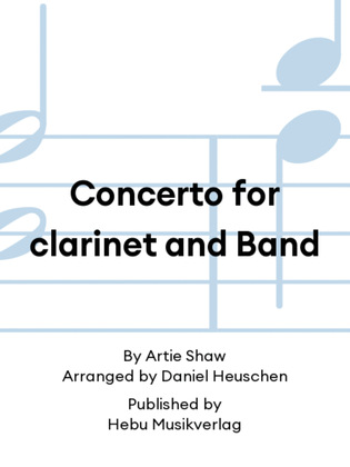 Book cover for Concerto for clarinet and Band