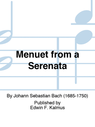 Book cover for Menuet from a Serenata