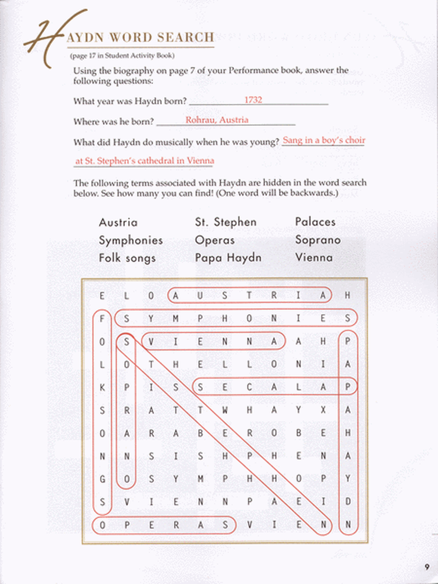 Succeeding with the Masters, Teacher's Handbook, Classical Era, Volume One