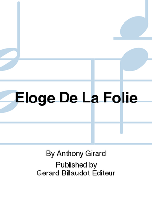 Book cover for Eloge De La Folie