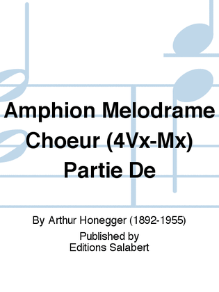Book cover for Amphion Melodrame Choeur (4Vx-Mx) Partie De