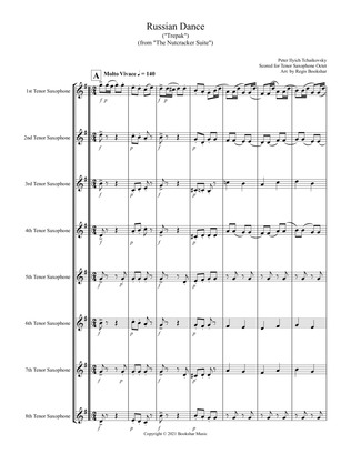 Book cover for Russian Dance ("Trepak") (from "The Nutcracker Suite") (F) (Tenor Saxophone Octet)