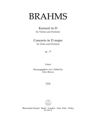 Book cover for Concerto for Violin and Orchestra in D major, op. 77